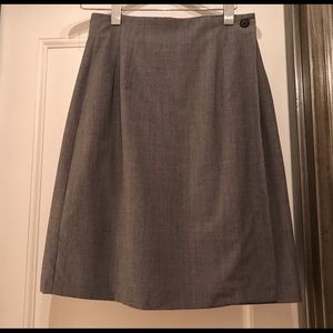 Yohji Yamamoto Gray Wrap Skirt 1 Button Closure